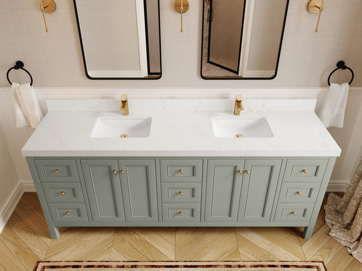 Nashville 84 in W x 22 in D Double Sink Bathroom Vanity - photo 38