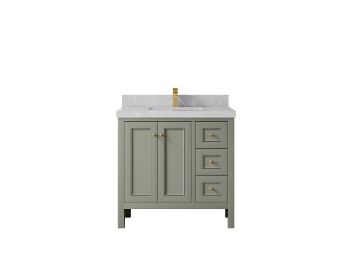 Nashville 36 in. W x 22 in. D Center Sink Bathroom Vanity - photo 41