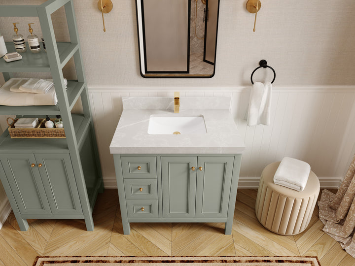 Nashville 36 in. W x 22 in. D Center Sink Bathroom Vanity - photo 40
