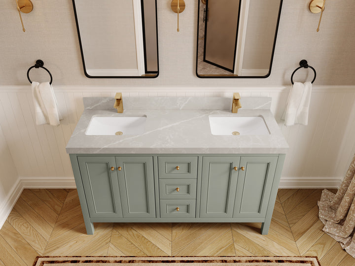 Nashville 60 in. W x 22 in. D Double Sink Bathroom Vanity - photo 40