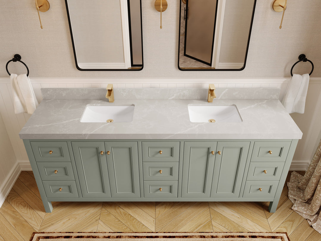 Nashville 84 in W x 22 in D Double Sink Bathroom Vanity
