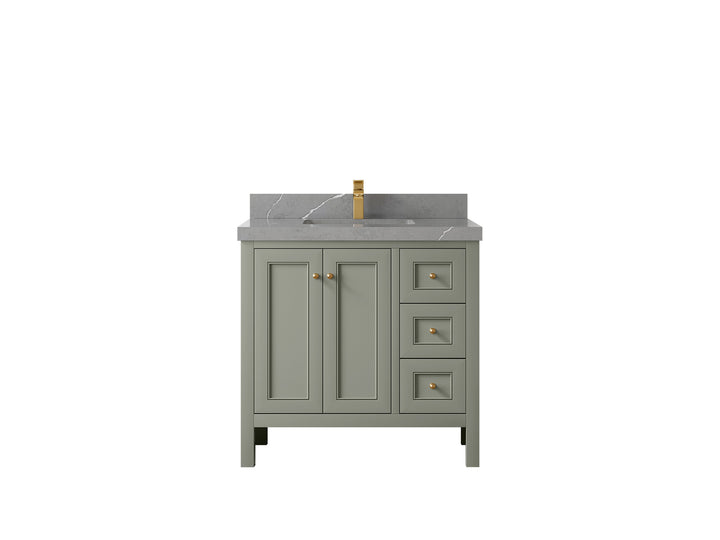 Nashville 36 in. W x 22 in. D Center Sink Bathroom Vanity - photo 43