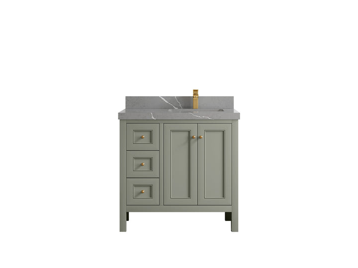 Nashville 36 in. W x 22 in. D Right Offset Sink Bathroom Vanity - photo 43