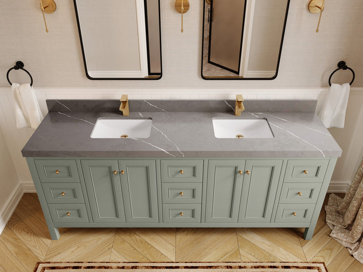 Nashville 84 in W x 22 in D Double Sink Bathroom Vanity - photo 42