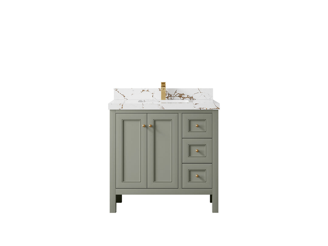 Nashville 36 in. W x 22 in. D Center Sink Bathroom Vanity