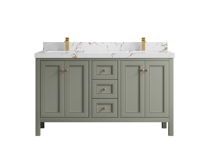 Nashville 60 in. W x 22 in. D Double Sink Bathroom Vanity - photo 45