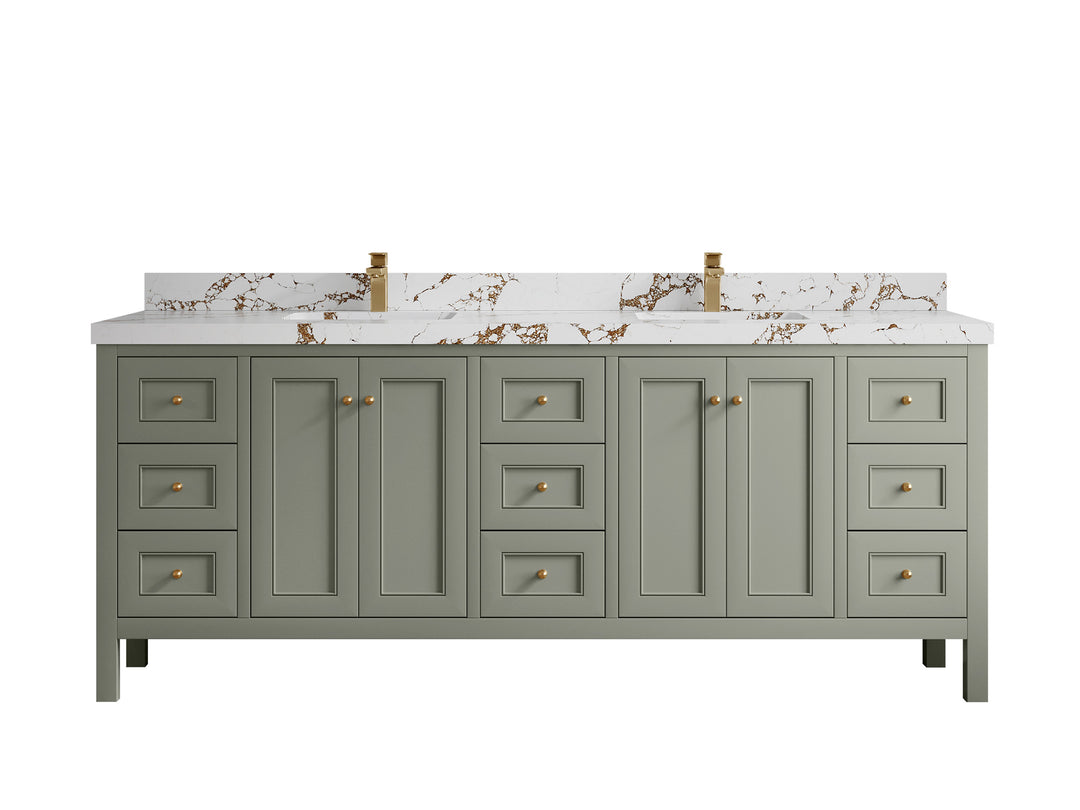 Nashville 84 in W x 22 in D Double Sink Bathroom Vanity