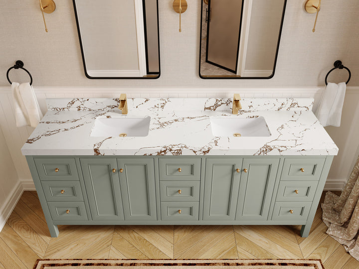 Nashville 84 in W x 22 in D Double Sink Bathroom Vanity - photo 44
