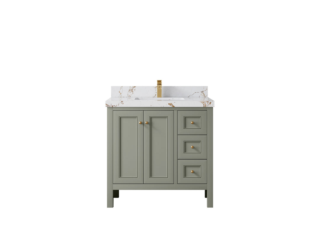 Nashville 36 in. W x 22 in. D Center Sink Bathroom Vanity