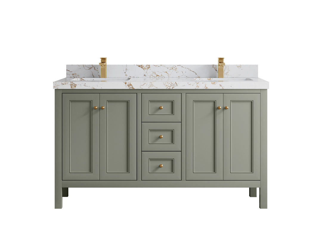 Nashville 60 in. W x 22 in. D Double Sink Bathroom Vanity