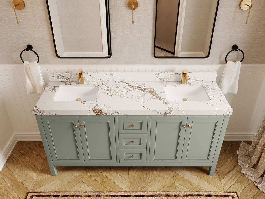 Nashville 72 in. W x 22 in. D Double Sink Bathroom Vanity