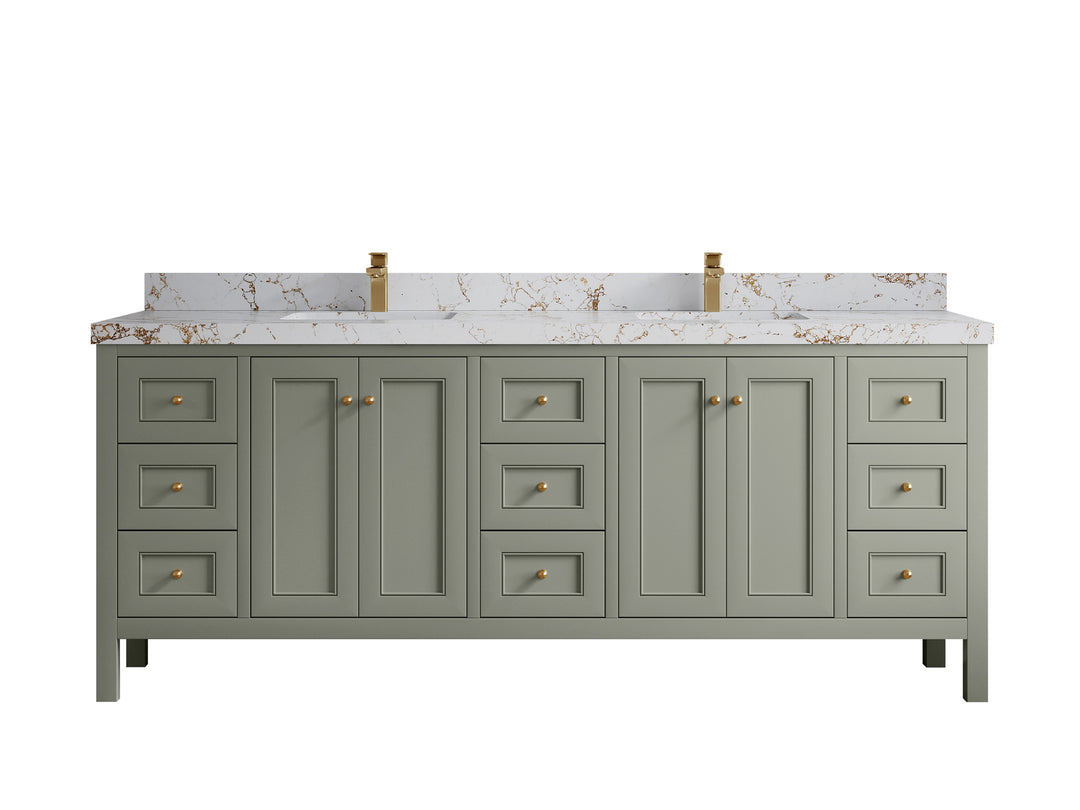 Nashville 84 in W x 22 in D Double Sink Bathroom Vanity