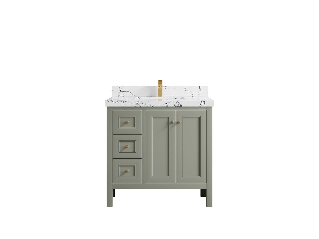 Nashville 36 in. W x 22 in. D Center Sink Bathroom Vanity