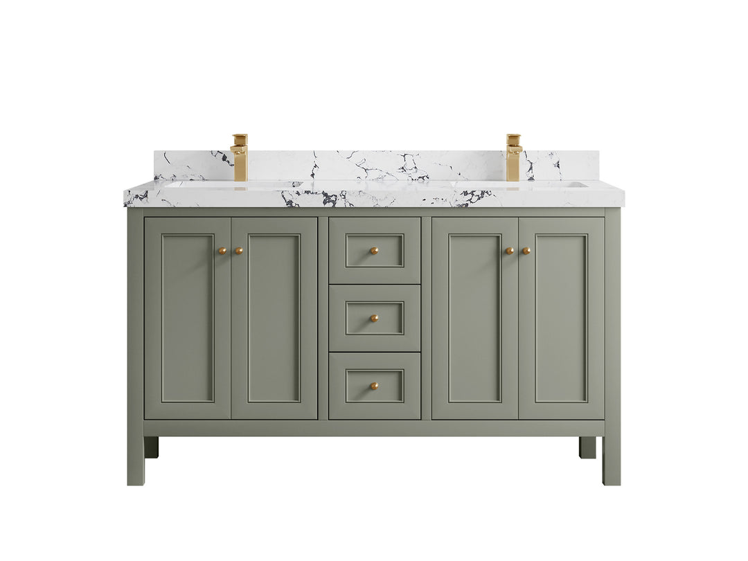 Nashville 60 in. W x 22 in. D Double Sink Bathroom Vanity