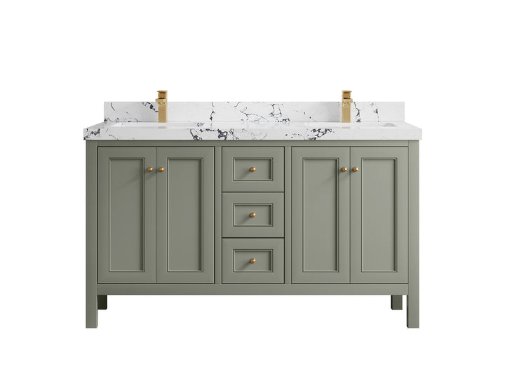 Nashville 60 in. W x 22 in. D Double Sink Bathroom Vanity - photo 49