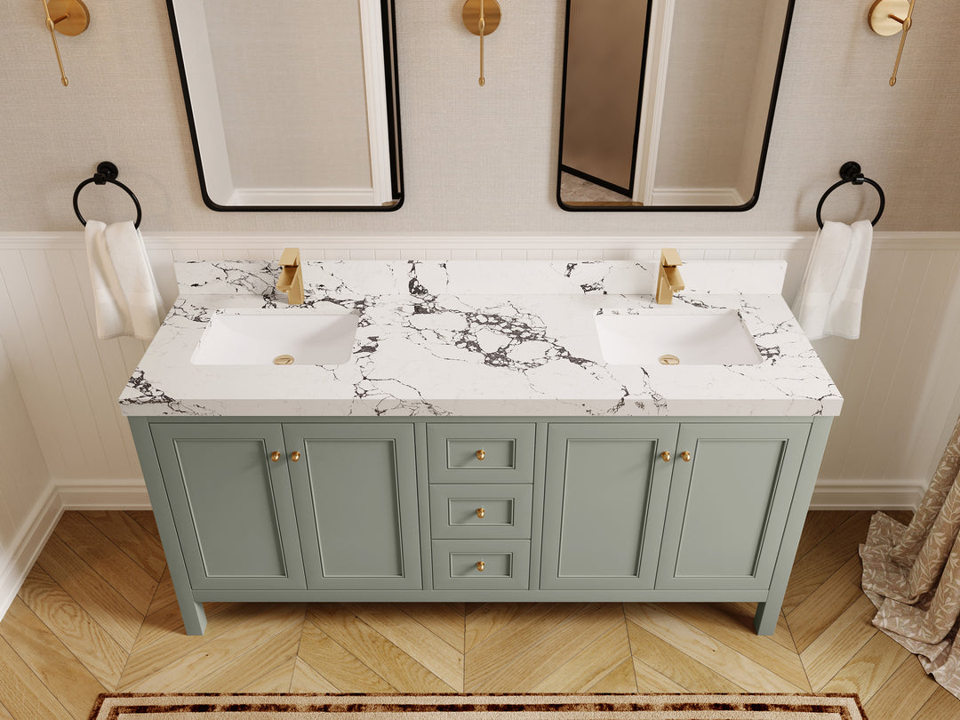 Nashville 72 in. W x 22 in. D Double Sink Bathroom Vanity