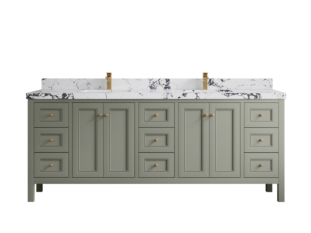 Nashville 84 in W x 22 in D Double Sink Bathroom Vanity