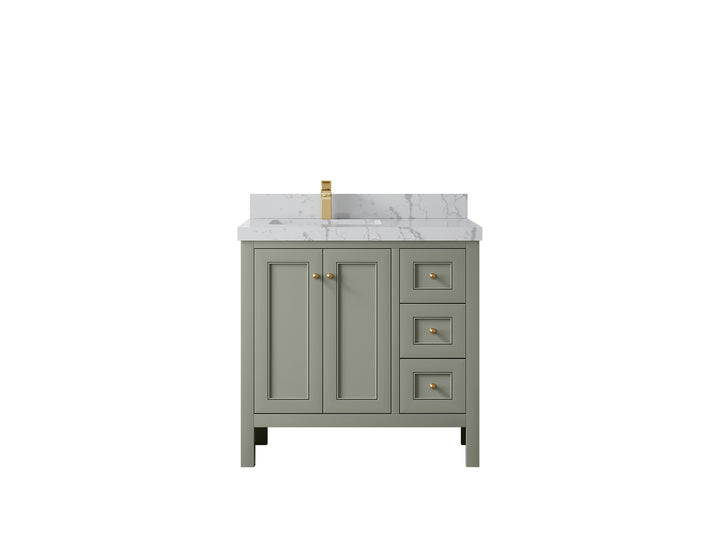 Nashville 36 in. W x 22 in. D Left Offset Sink Bathroom Vanity - photo 13