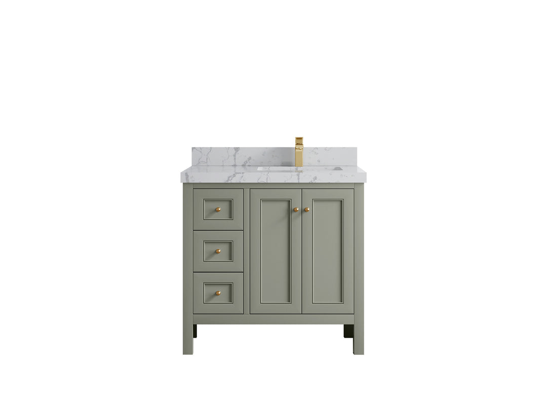 Nashville 36 in. W x 22 in. D Right Offset Sink Bathroom Vanity