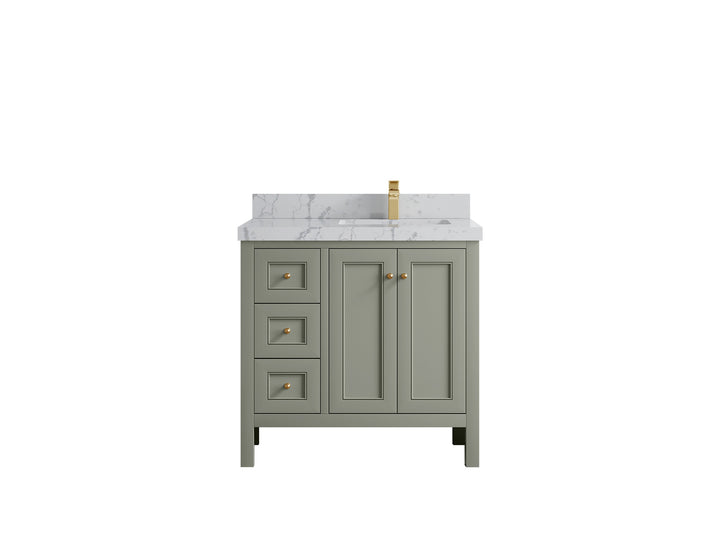 Nashville 36 in. W x 22 in. D Right Offset Sink Bathroom Vanity - photo 13