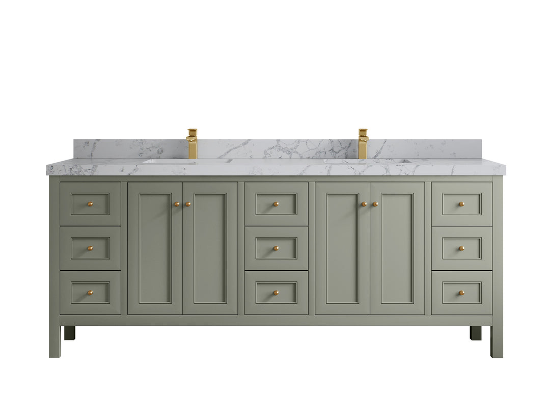 Nashville 84 in W x 22 in D Double Sink Bathroom Vanity