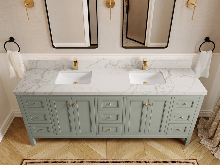 Nashville 84 in W x 22 in D Double Sink Bathroom Vanity - photo 12