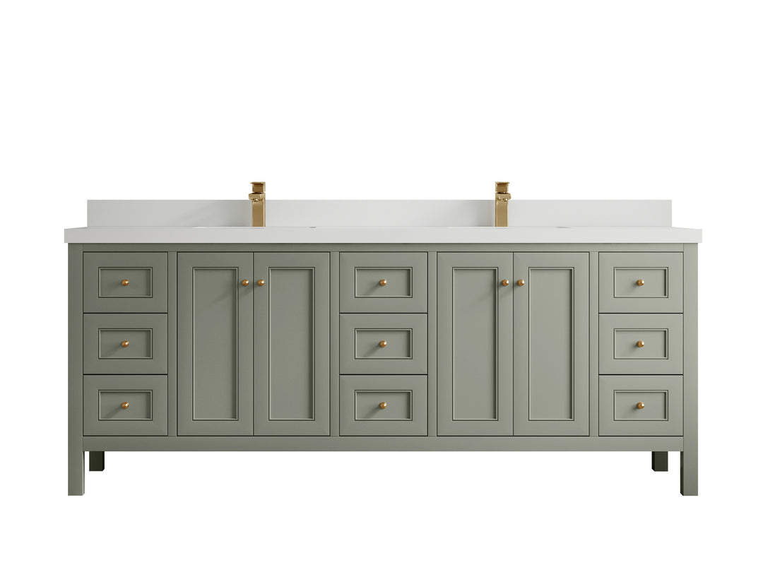 Nashville 84 in W x 22 in D Double Sink Bathroom Vanity