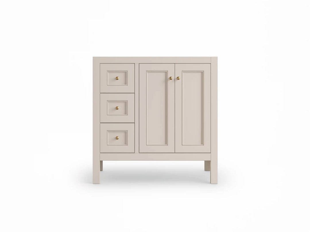Nashville 36 in. W x 22 in. D Right Offset Sink Bathroom Vanity | 
              
                Fine Grain Linen Beige
                
                  
             - NAS_FNG_WHQZ_36R - photo №3