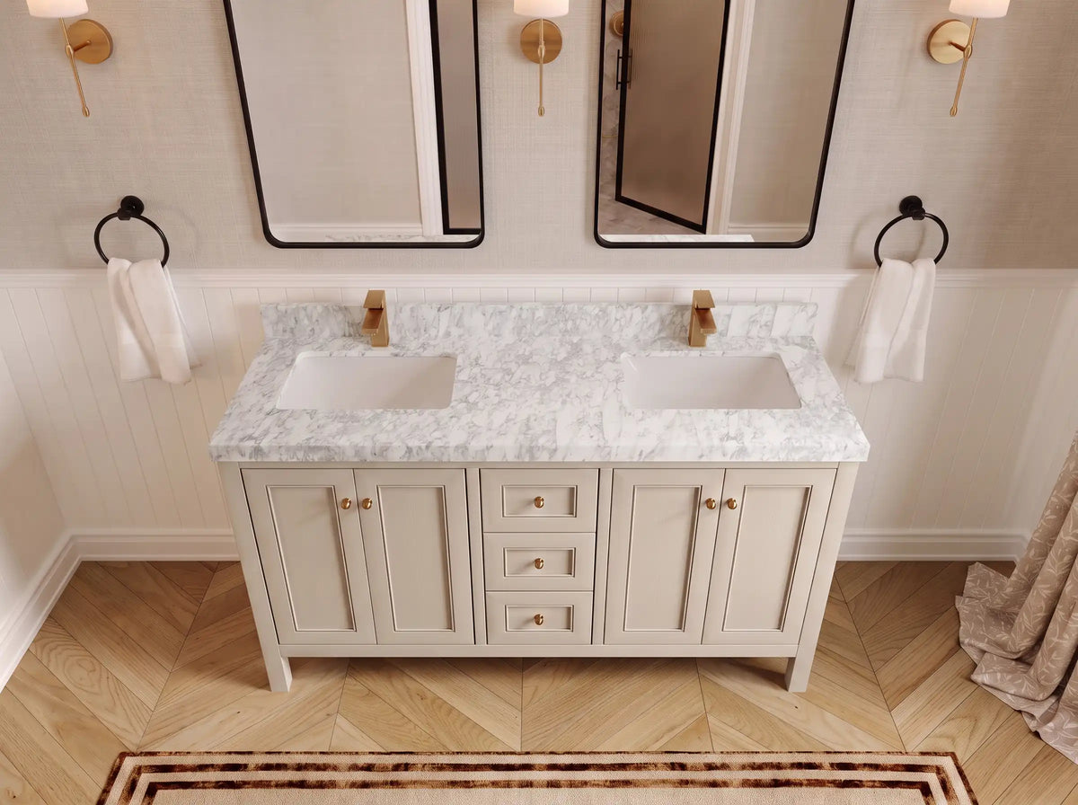 Nashville 60 in. W x 22 in. D Double Sink Bathroom Vanity