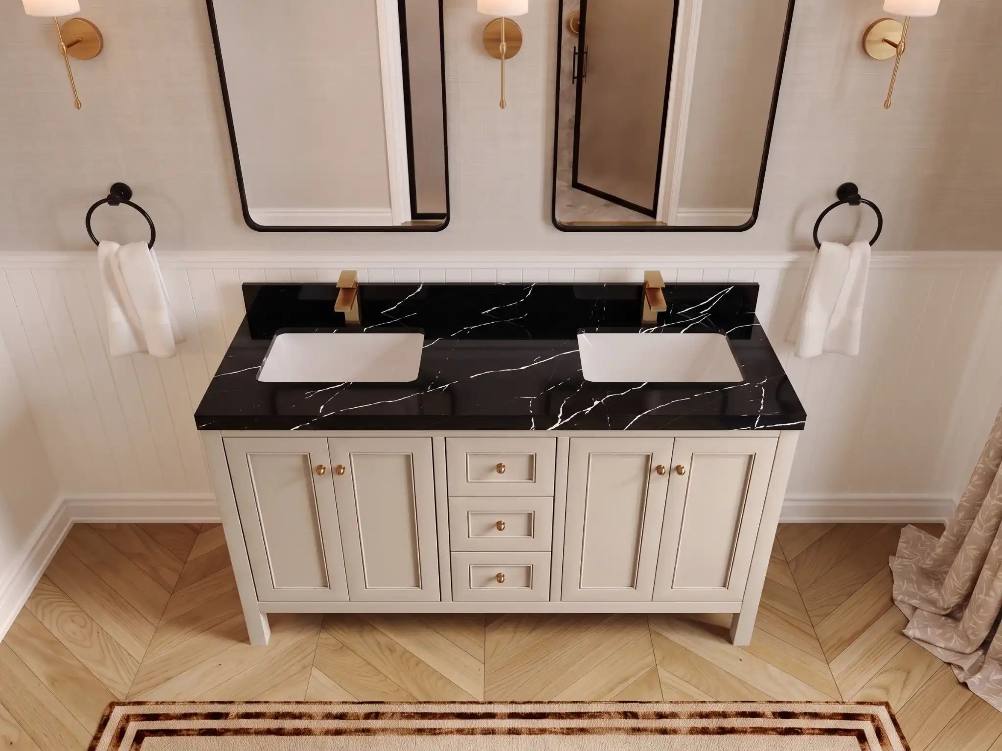 Nashville 60 in. W x 22 in. D Double Sink Bathroom Vanity