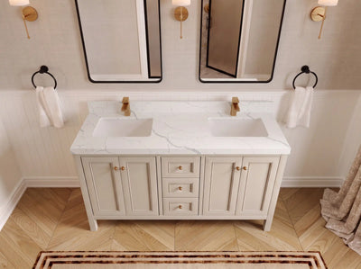 Nashville 60 in. W x 22 in. D Double Sink Bathroom Vanity