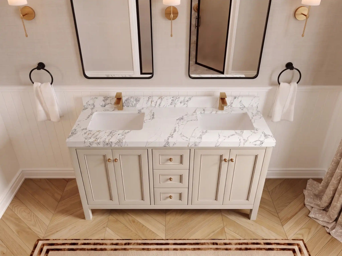 Nashville 60 in. W x 22 in. D Double Sink Bathroom Vanity