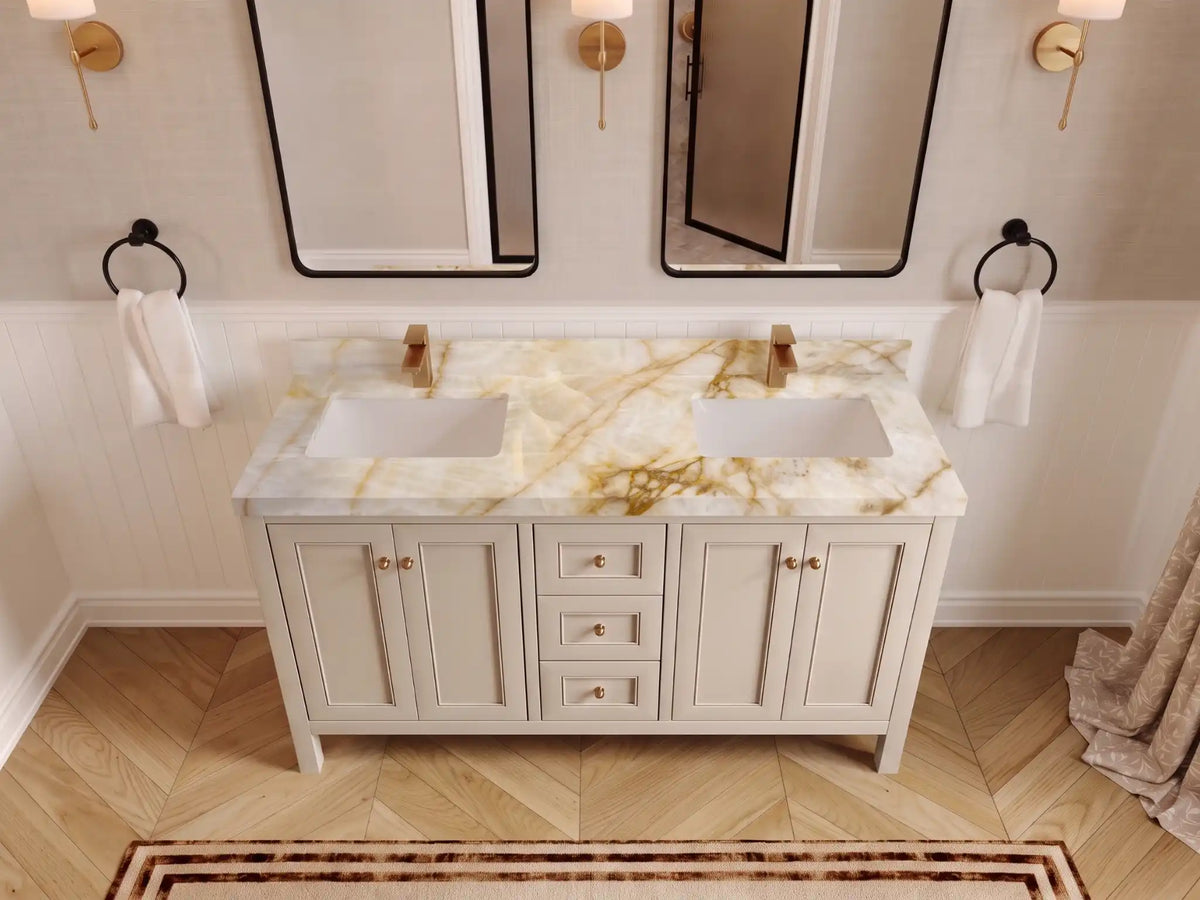 Nashville 60 in. W x 22 in. D Double Sink Bathroom Vanity