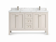 Nashville 60 in. W x 22 in. D Double Sink Bathroom Vanity - photo 1