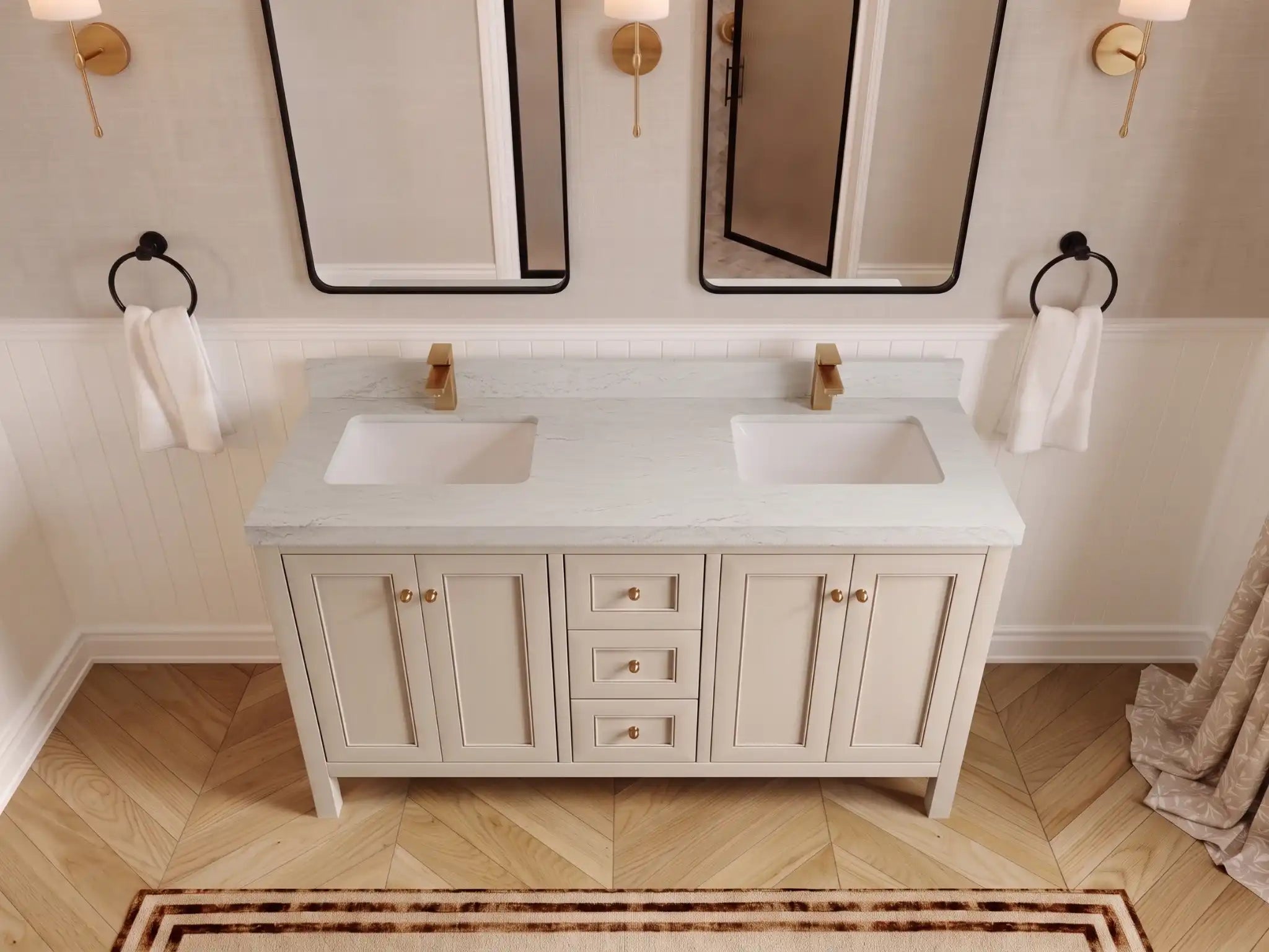 Nashville 60 in. W x 22 in. D Double Sink Bathroom Vanity