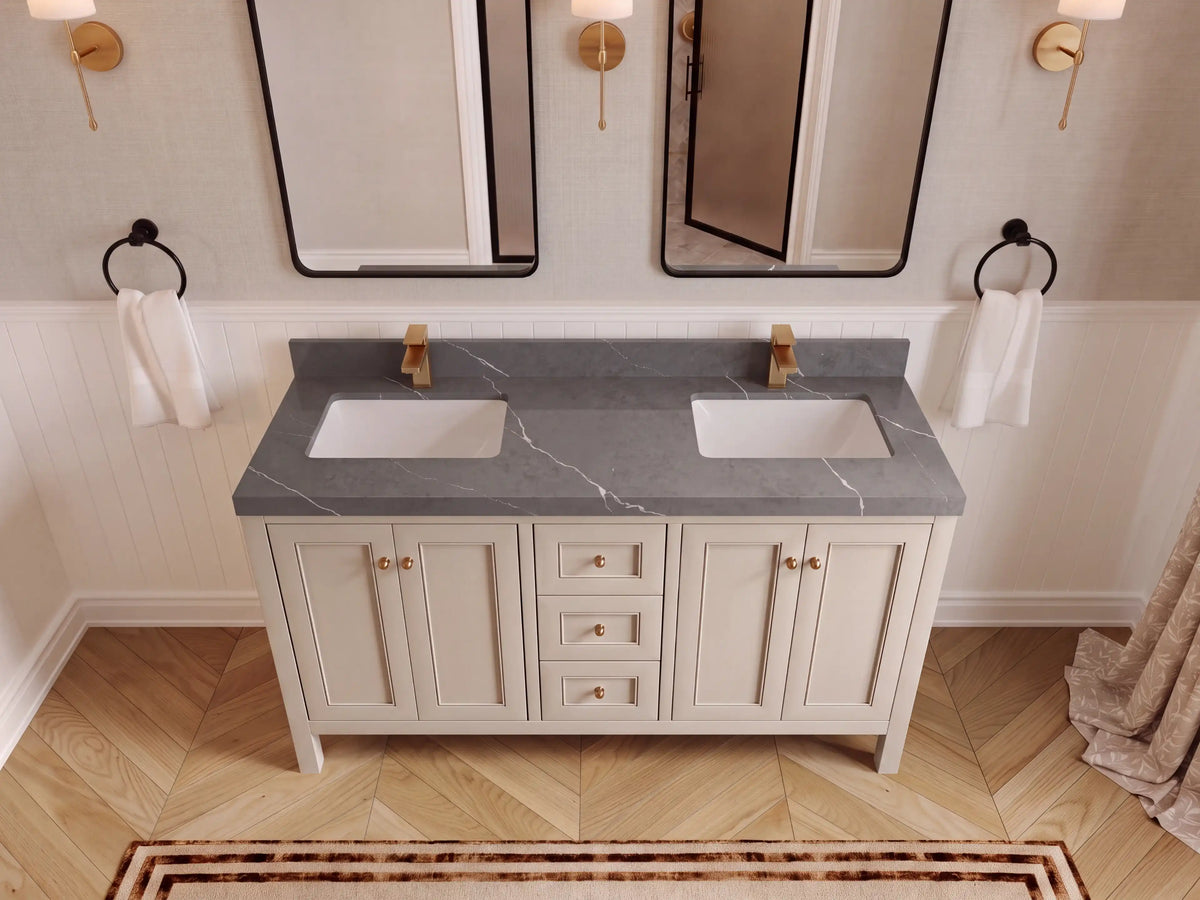 Nashville 60 in. W x 22 in. D Double Sink Bathroom Vanity