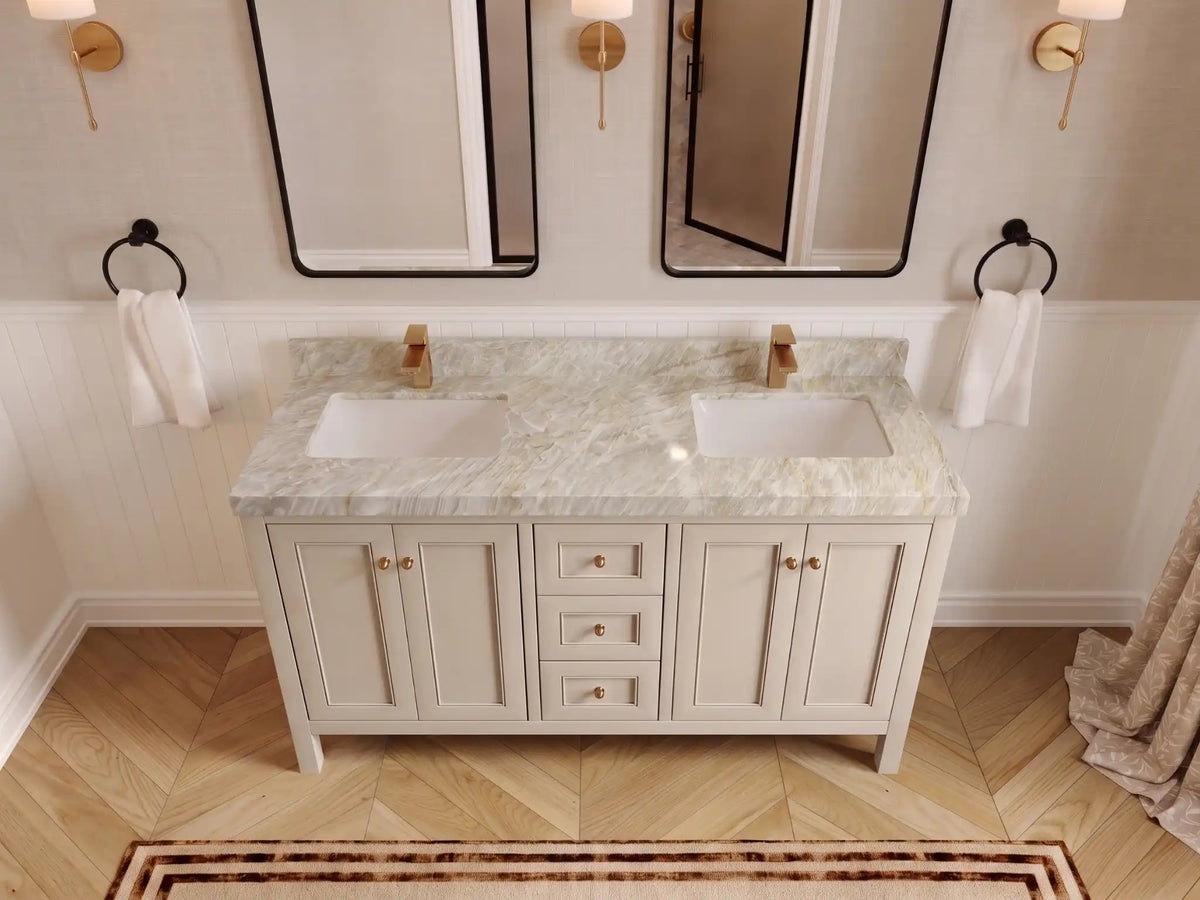 Nashville 60 in. W x 22 in. D Double Sink Bathroom Vanity