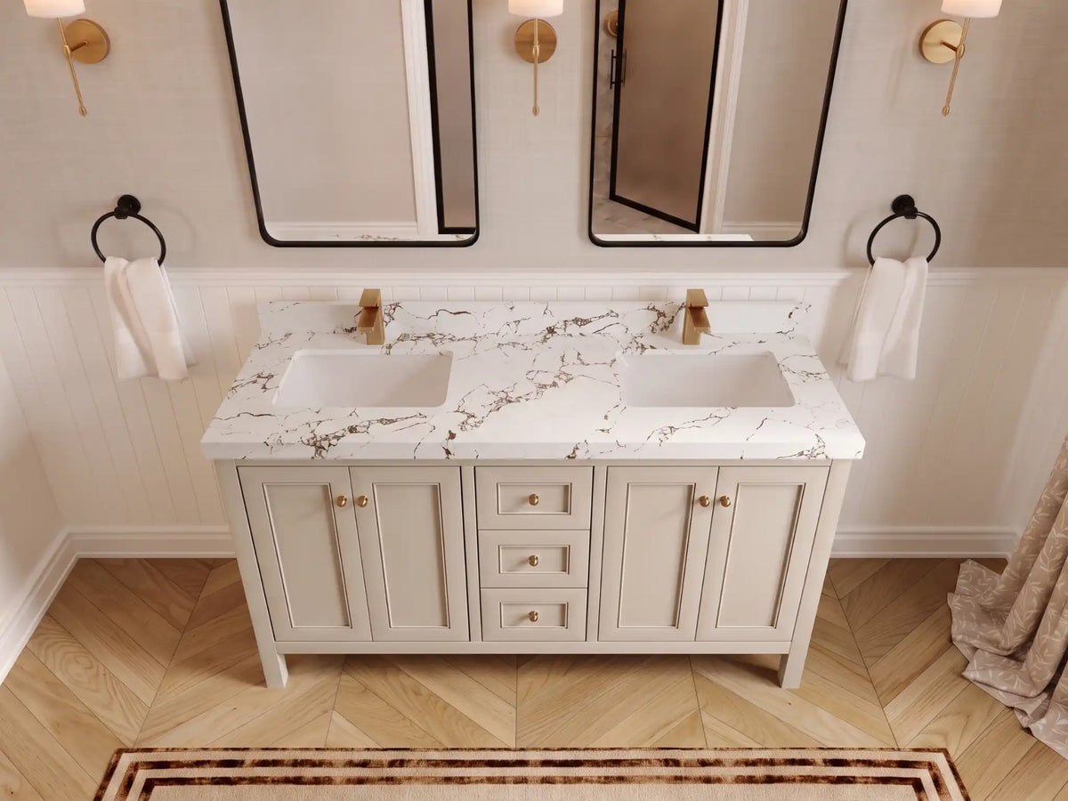 Nashville 60 in. W x 22 in. D Double Sink Bathroom Vanity