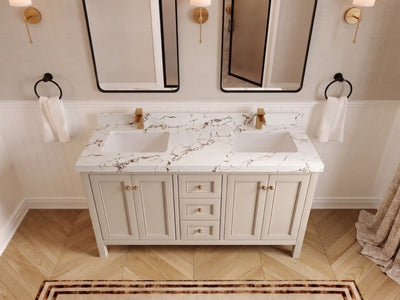 Nashville 60 in. W x 22 in. D Double Sink Bathroom Vanity