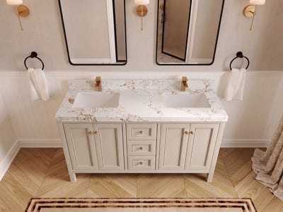 Nashville 60 in. W x 22 in. D Double Sink Bathroom Vanity