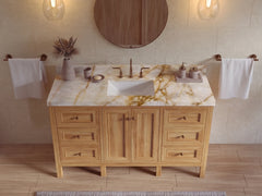 Nashville Teak Wood 60 in. W x 22 in. D Single Sink Bathroom Vanity - photo 30