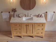 Nashville Teak Wood 60 in. W x 22 in. D Single Sink Bathroom Vanity - photo 33