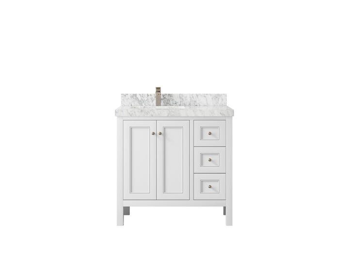 Nashville 36 in. W x 22 in. D Left Offset Sink Bathroom Vanity - photo 28