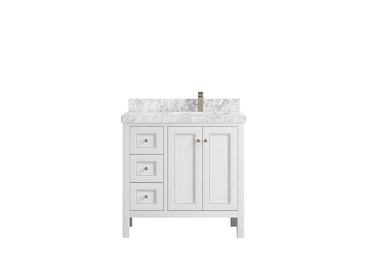 Nashville 36 in. W x 22 in. D Right Offset Sink Bathroom Vanity - photo 35