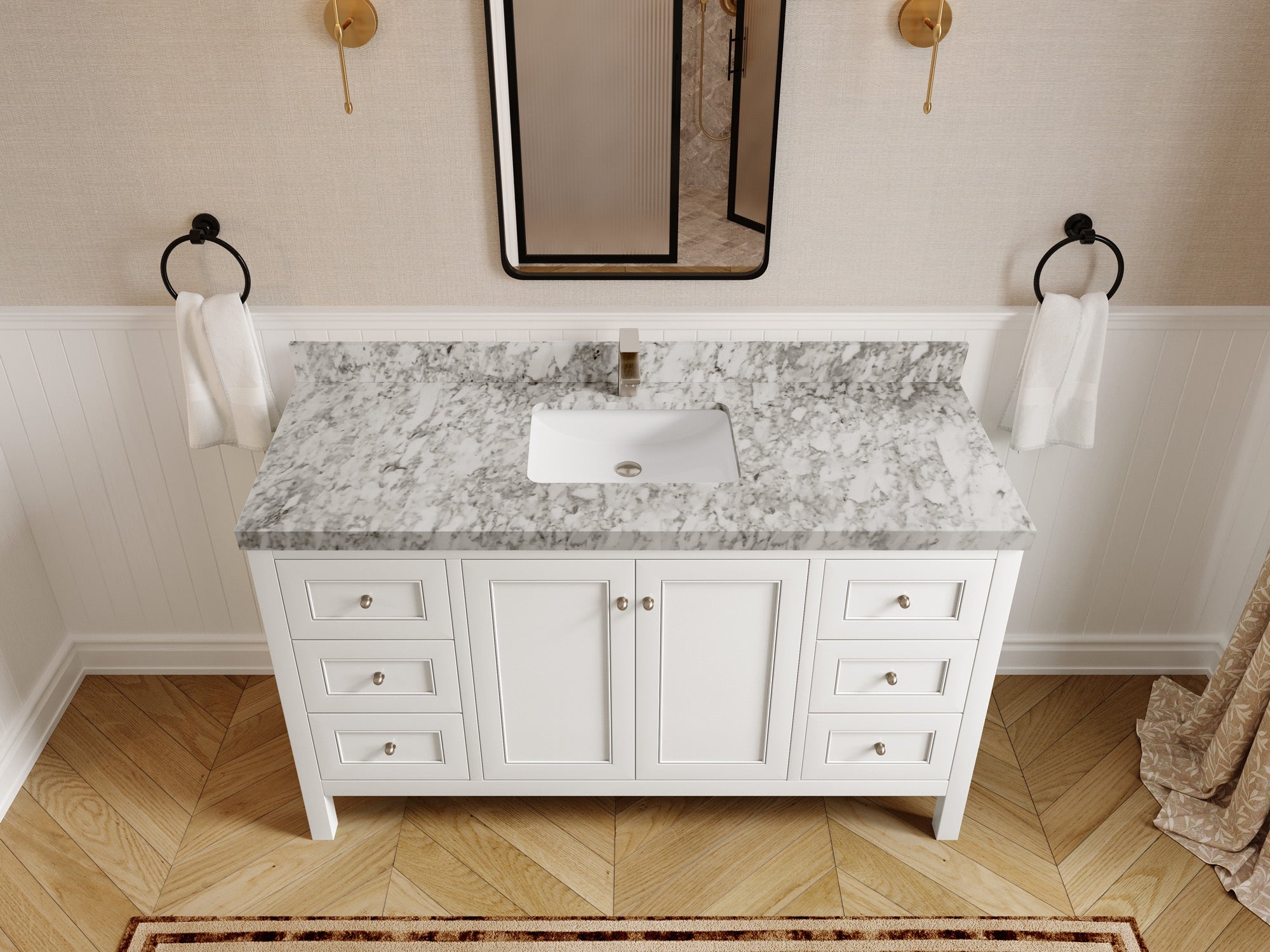 Nashville 60 in. W x 22 in. D Single Sink Bathroom Vanity