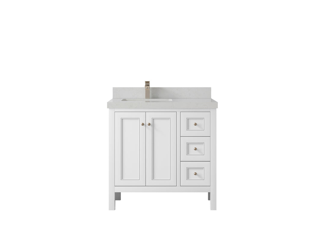 Nashville 36 in. W x 22 in. D Left Offset Sink Bathroom Vanity