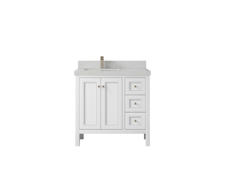 Nashville 36 in. W x 22 in. D Left Offset Sink Bathroom Vanity - photo 30
