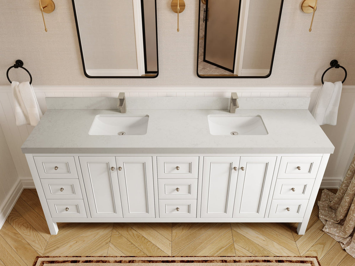 Nashville 84 in W x 22 in D Double Sink Bathroom Vanity