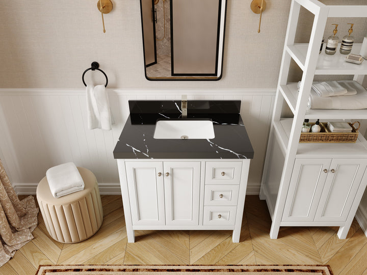 Nashville 36 in. W x 22 in. D Center Sink Bathroom Vanity - photo 16