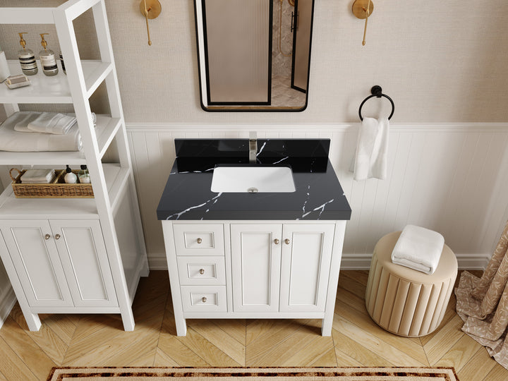 Nashville 36 in. W x 22 in. D Center Sink Bathroom Vanity - photo 17